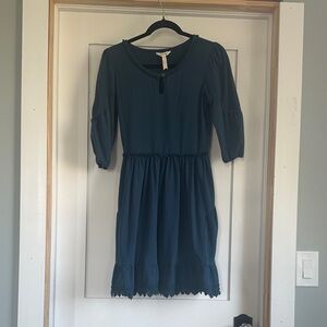 Matilda Jane Teal Dress with Lace Detail